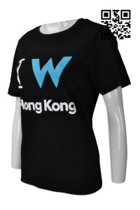 T716 自製女裝T恤款式   訂做團體T恤款式  香港酒店行業 活動T恤  設計度身T恤款式   T恤專門店    黑色